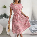 Vestido Longo Plissado Floral Florisa
