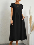 Vestido Longo de Linho com Bolsos Celestine