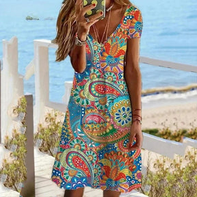 Vestido Midi Estampado Marjorie
