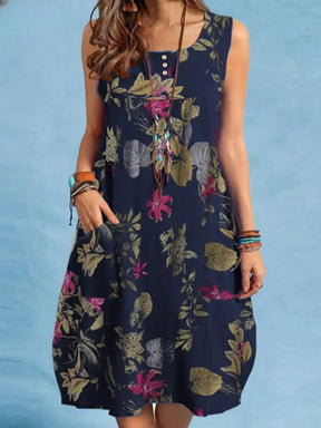 Vestido Midi Estampado Aurenne