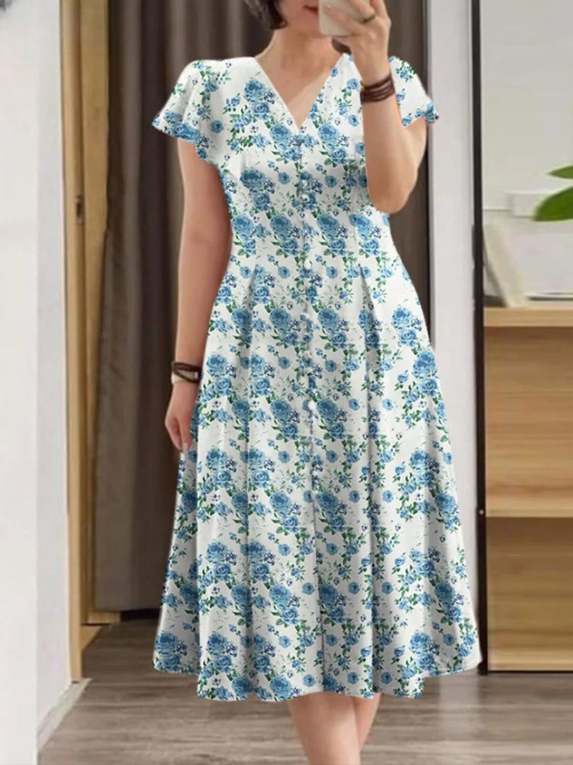 Vestido Midi Estampado Seralya