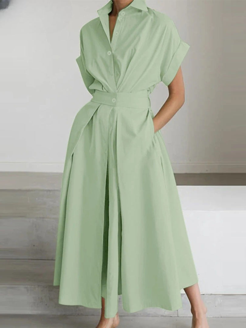 Vestido Longo com Gola Polo Althea
