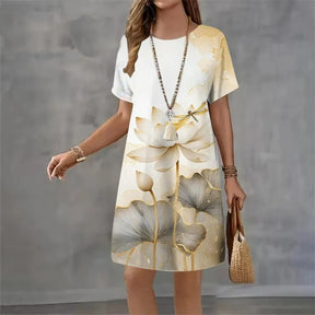 Vestido Midi Estampado Serena
