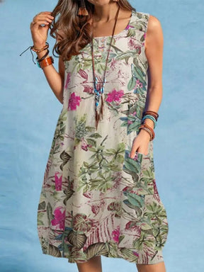 Vestido Midi Estampado Aurenne