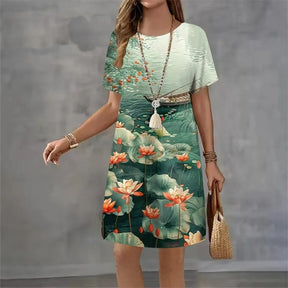 Vestido Midi Estampado Serena