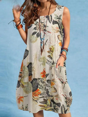 Vestido Midi Estampado Aurenne