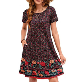 Vestido Midi Estampado Aurélia