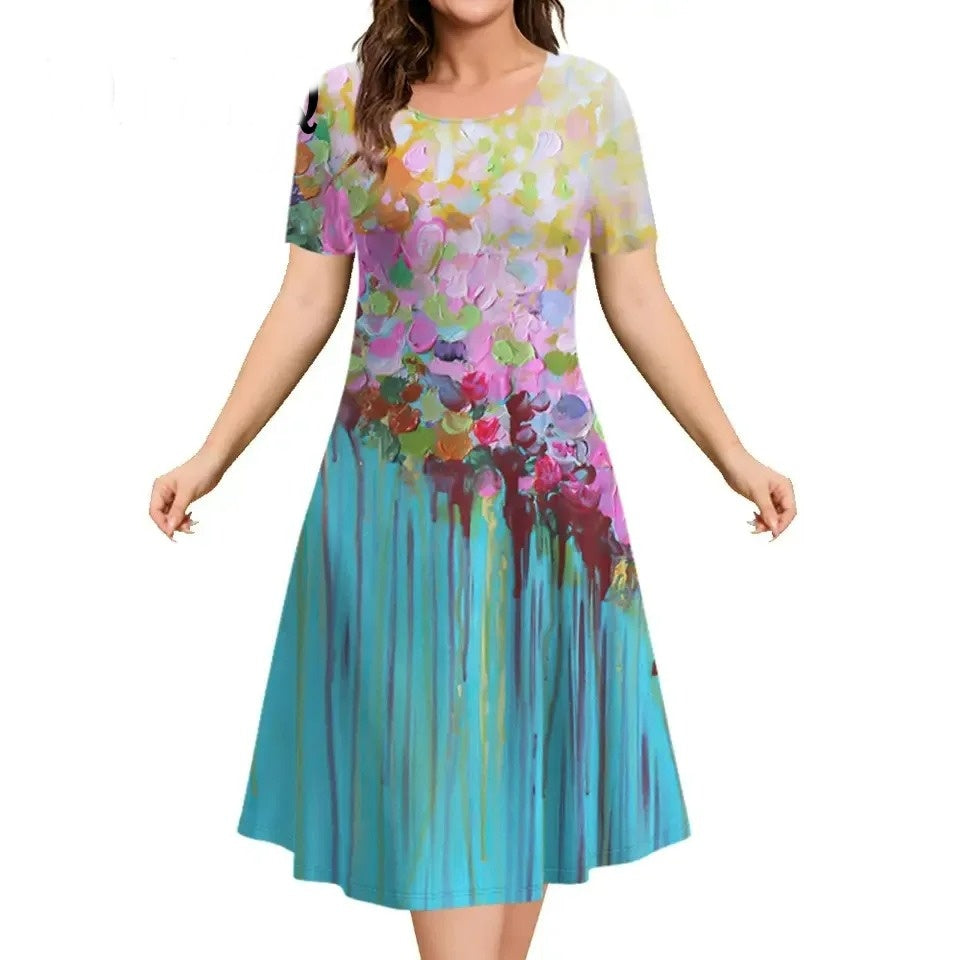 Vestido Midi Estampado Maristella