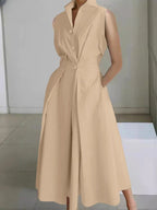 Vestido Longo com Gola Polo Althea