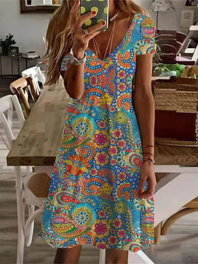 Vestido Midi Estampado Samira