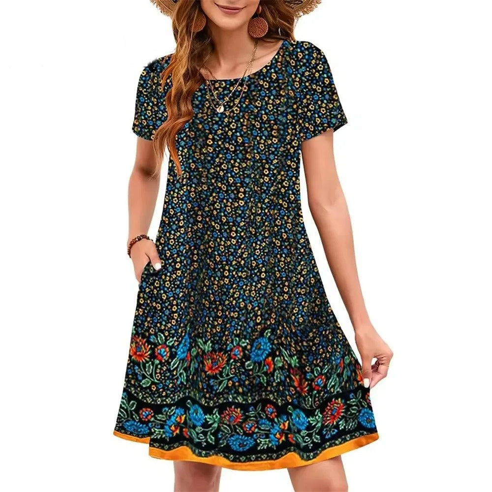 Vestido Midi Estampado Aurélia