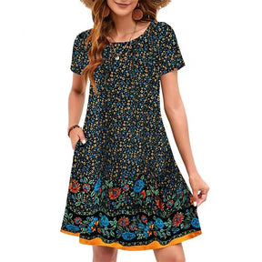 Vestido Midi Estampado Aurélia