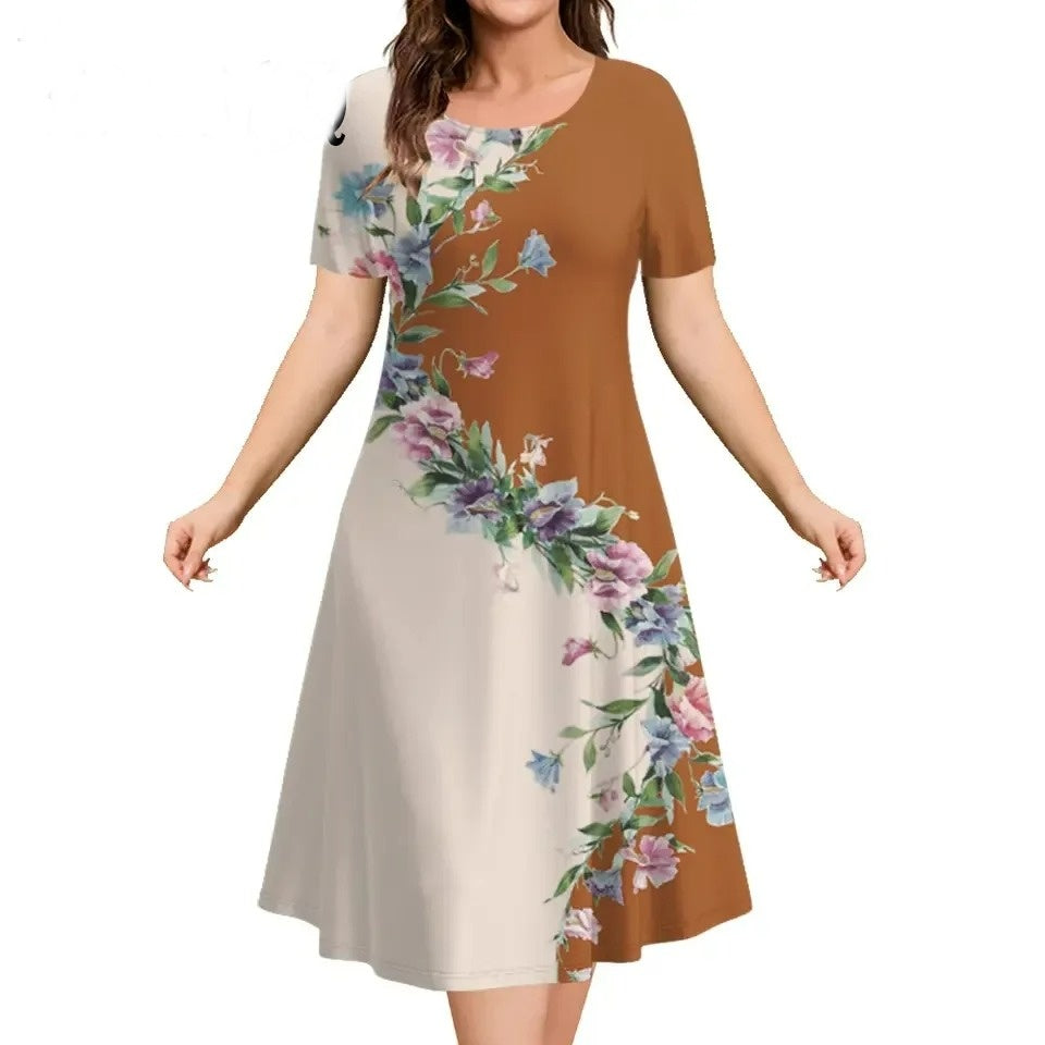 Vestido Midi Estampado Maristella
