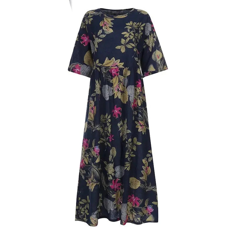 Vestido Longo Floral Boho Liriane