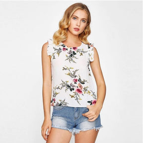 Blusa Chiffon Flores da Primavera  HumArraso