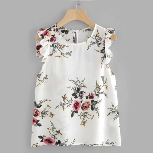 Blusa Chiffon Flores da Primavera  HumArraso