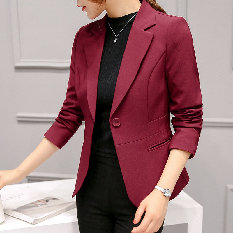 Blazer Feminino Alfaiataria Manga Longa Vinho4G HumArraso